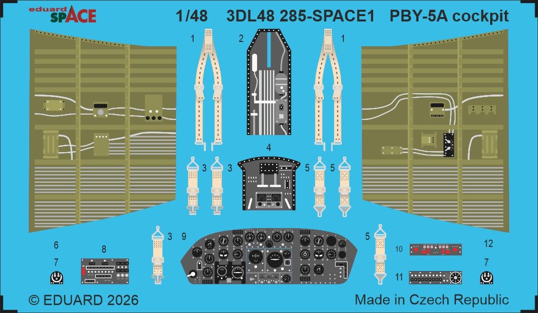 1:48 PBY-5A Catalina - Cockpit Space Set (for Eduard and Revell Kits)