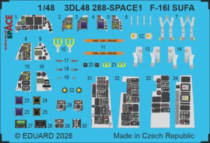 1:48 F-16I Sufa - Space Set (for Kinetic Kits)
