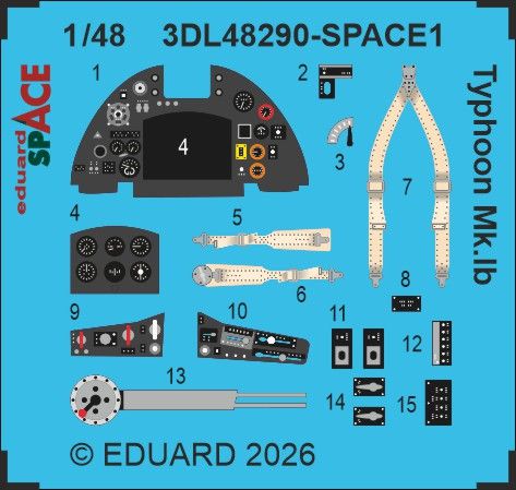 1:48 Hawker Typhoon Mk.Ib - Space Set (for Hasegawa and Hobby 2000 Kits