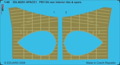 1:48 PBY-5A Catalina - Rear Interior Ribs & Spars Space Set (for Eduard and Revell Kits)