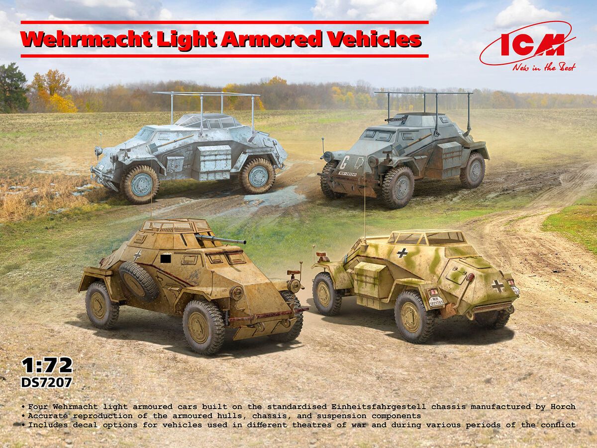 1:72 Wehrmacht Light Armored Vehicles (Sd.Kfz.222 / Sd.Kfz.223 / Sd.Kfz.260 and Sd.Kfz.261)