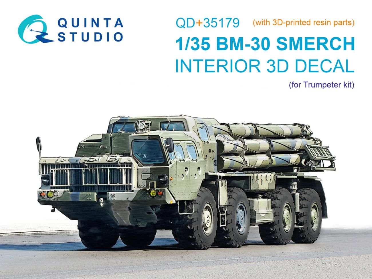 1:35 BM-30 Smerch 3D-Printed & coloured Interior on decal paper (Trumpeter) (with 3D-printed resin parts)
