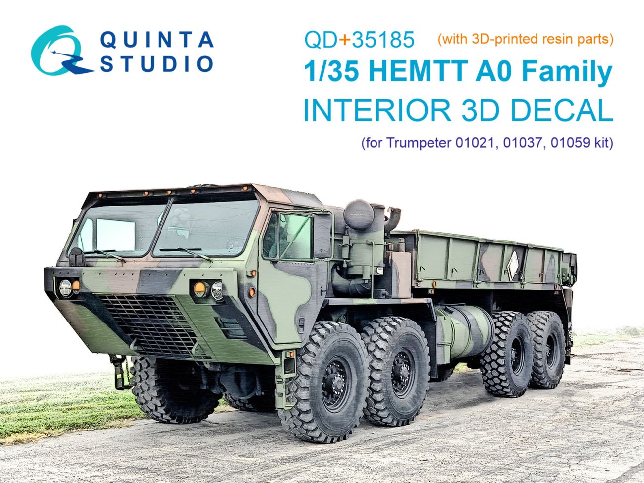 1:35 HEMTT A0 Family 3D-Printed & coloured Interior on decal paper (Trumpeter) (with 3D-printed resin parts)