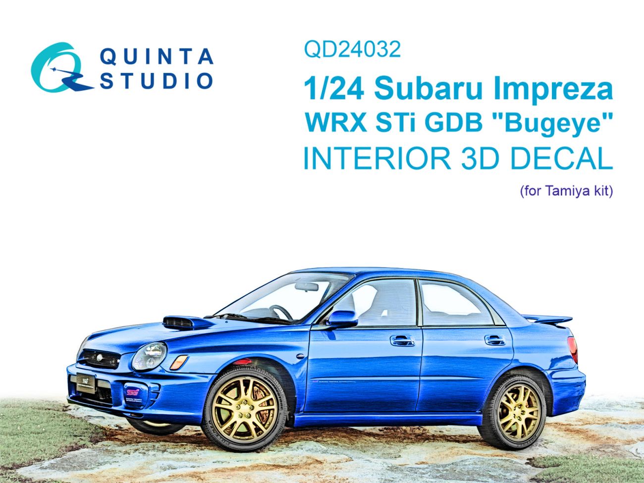 1:24 Subaru Impreza WRX STi GDB Bugeye 3D-Printed & coloured Interior on decal paper (Tamiya)
