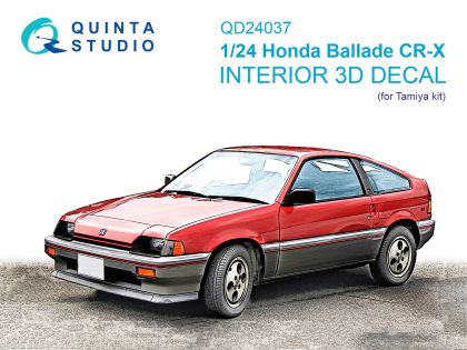 1:24 Honda Ballade CR-X 3D-Printed & coloured Interior on decal paper (Tamiya)