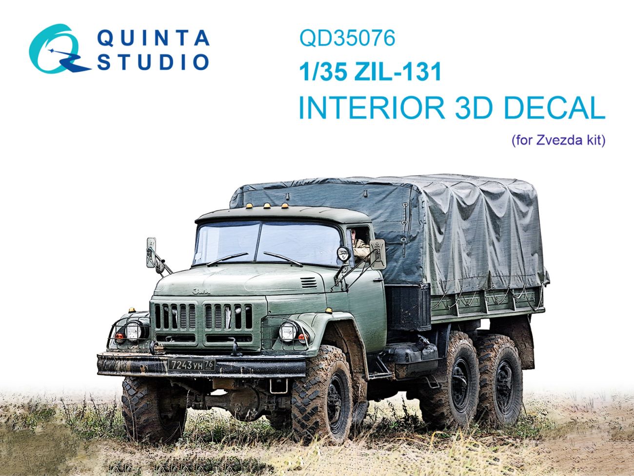 1:35 ZIL-131 3D-Printed & coloured Interior on decal paper (Zvezda)