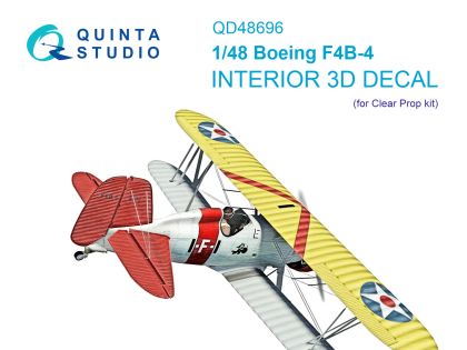 1:48 Boeing F4B-4 3D-Printed & coloured Interior on decal paper (Clear Prop)