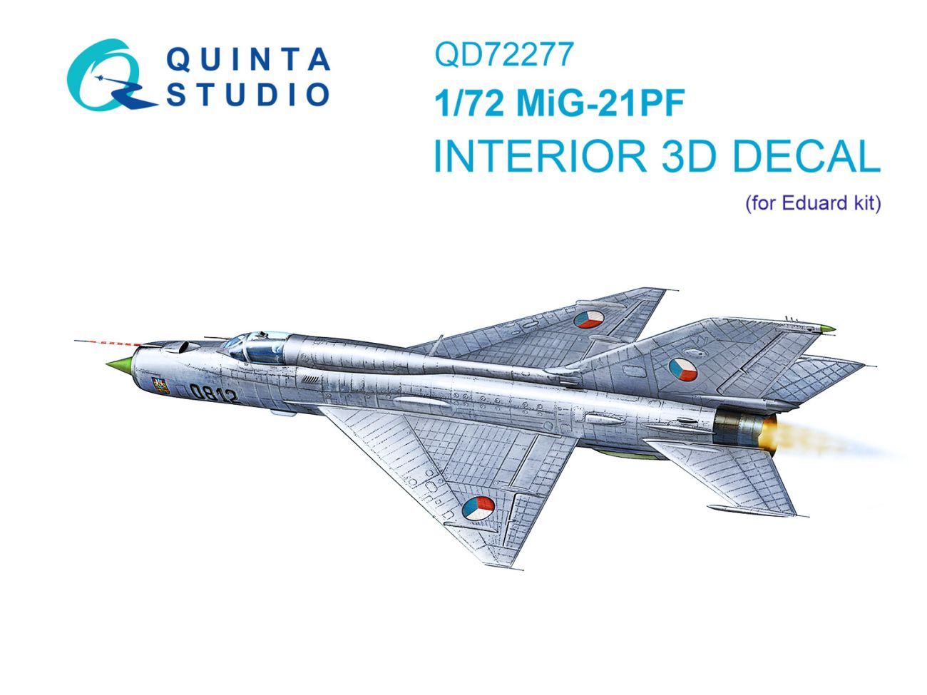 1:72 MiG-21PF 3D-Printed & coloured Interior on decal paper (Eduard)