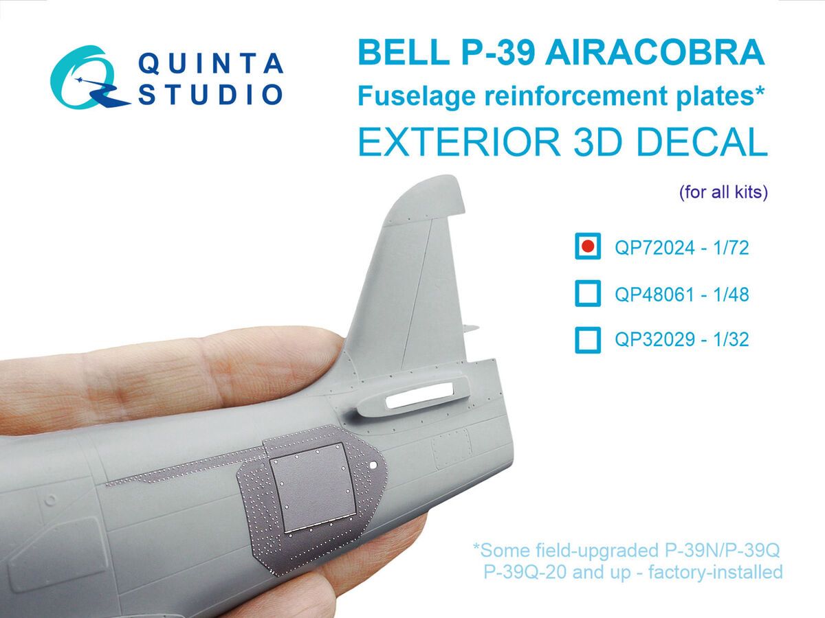 1:72 Bell P-39 Airacobra - Fuselage Reinforcement Plates (for All Kits)