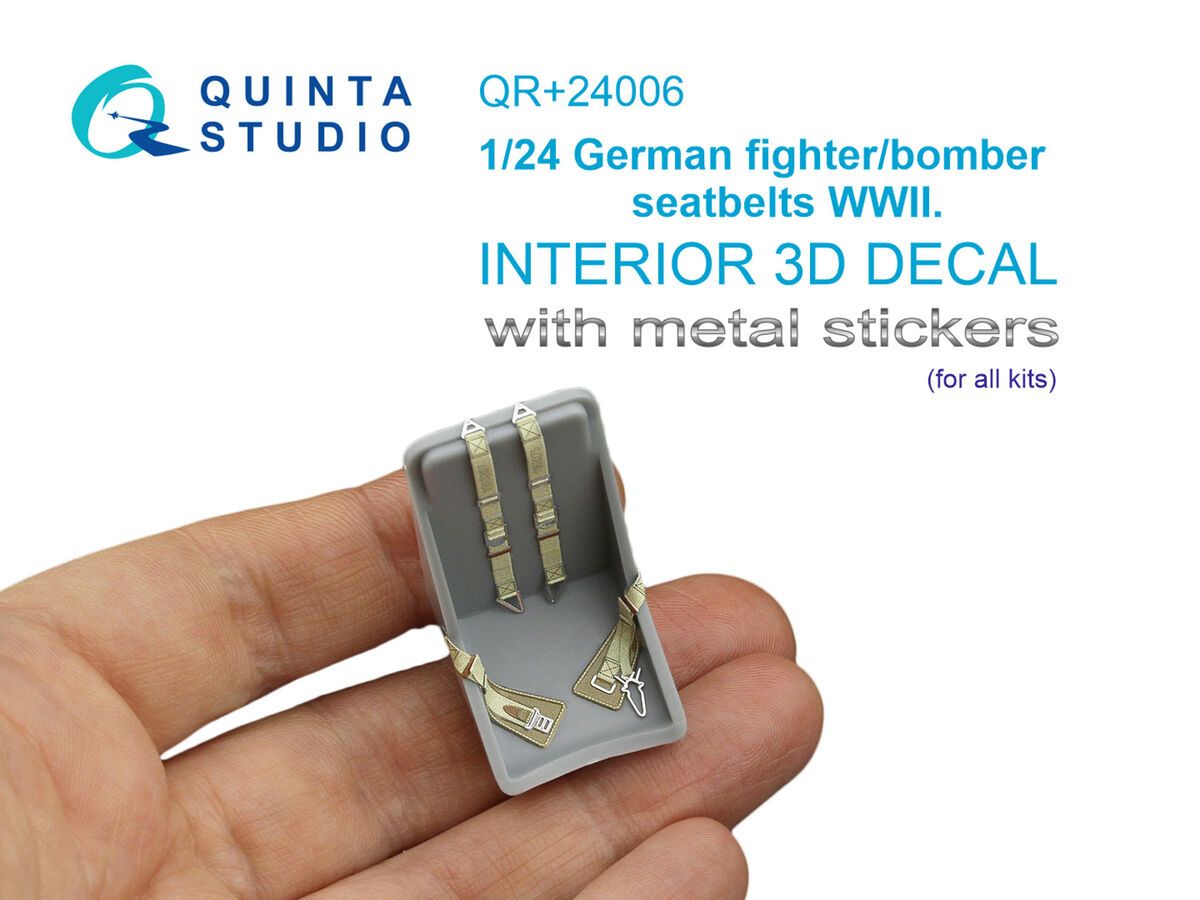 1:24 German WWII Fighter / Bomber Seat Belts with Metal Buckles (for All Kits)