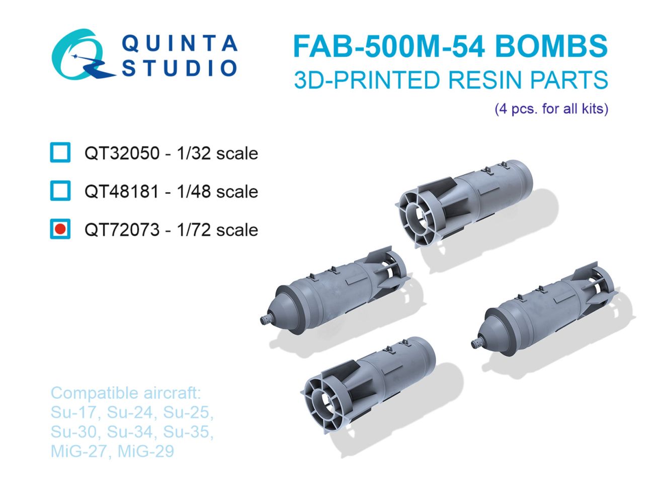 1:72 FAB-500 M-54 Bombs, 4 pcs (for all kits)