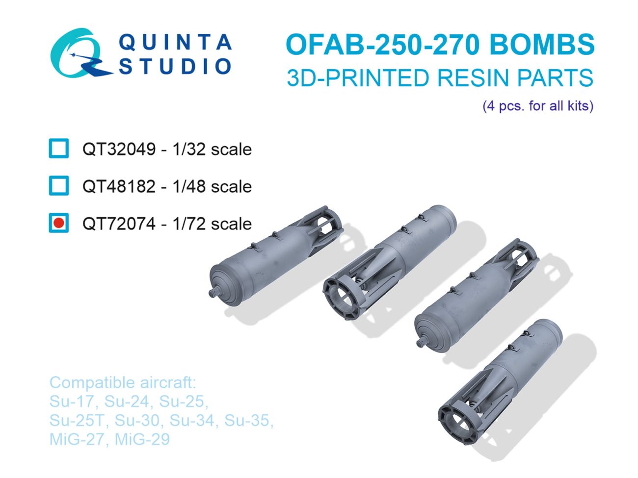 1:72 OFAB-250-270 Bombs, 4 pcs (for all kits)