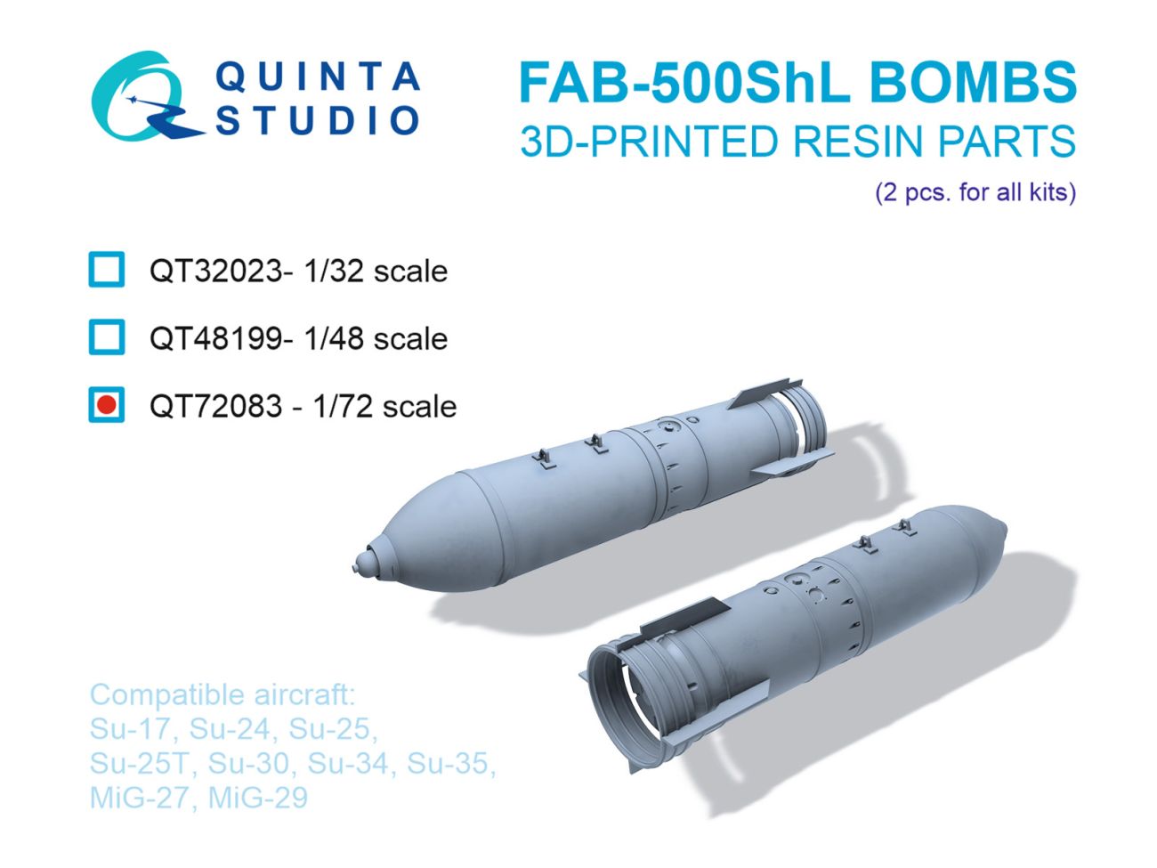 1:72 FAB-500ShL Bombs, 2 pcs (for all kits)