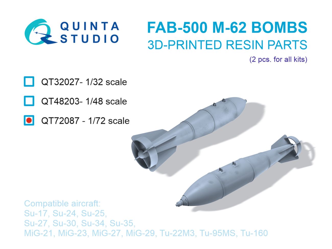 1:72 FAB-500 M-62 Bombs, 2 pcs (for all kits)