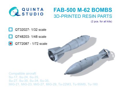 1:72 FAB-500 M-62 Bombs, 2 pcs (for all kits)