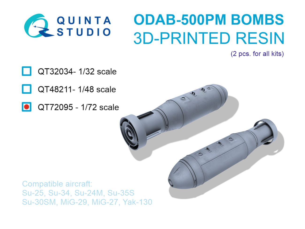 1:72 ODAB-500PМ Bombs, 2 pcs (for all kits)