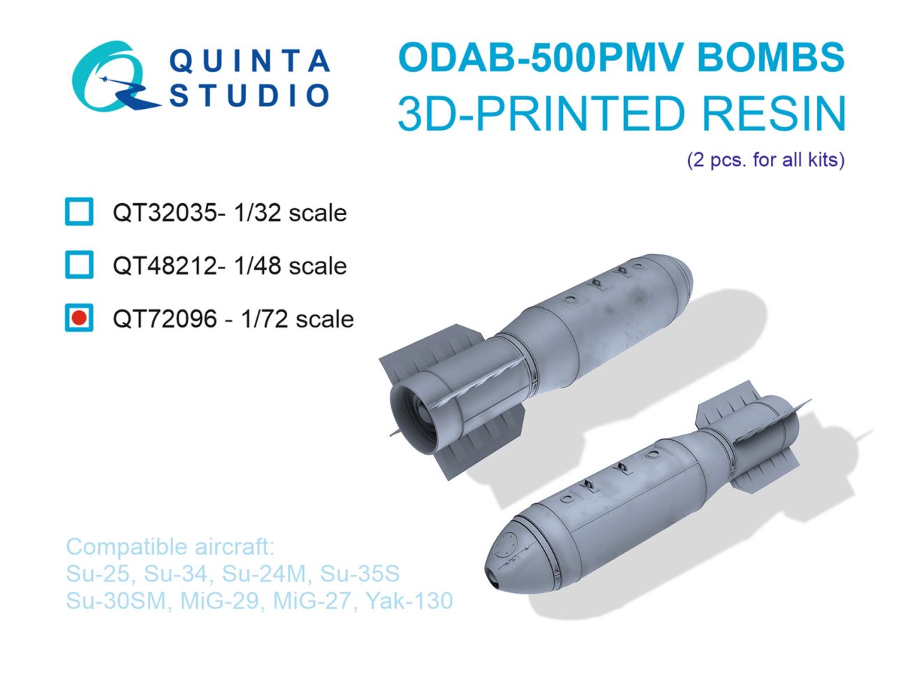 1:72 ODAB-500PMV Bombs, 2 pcs (for all kits)