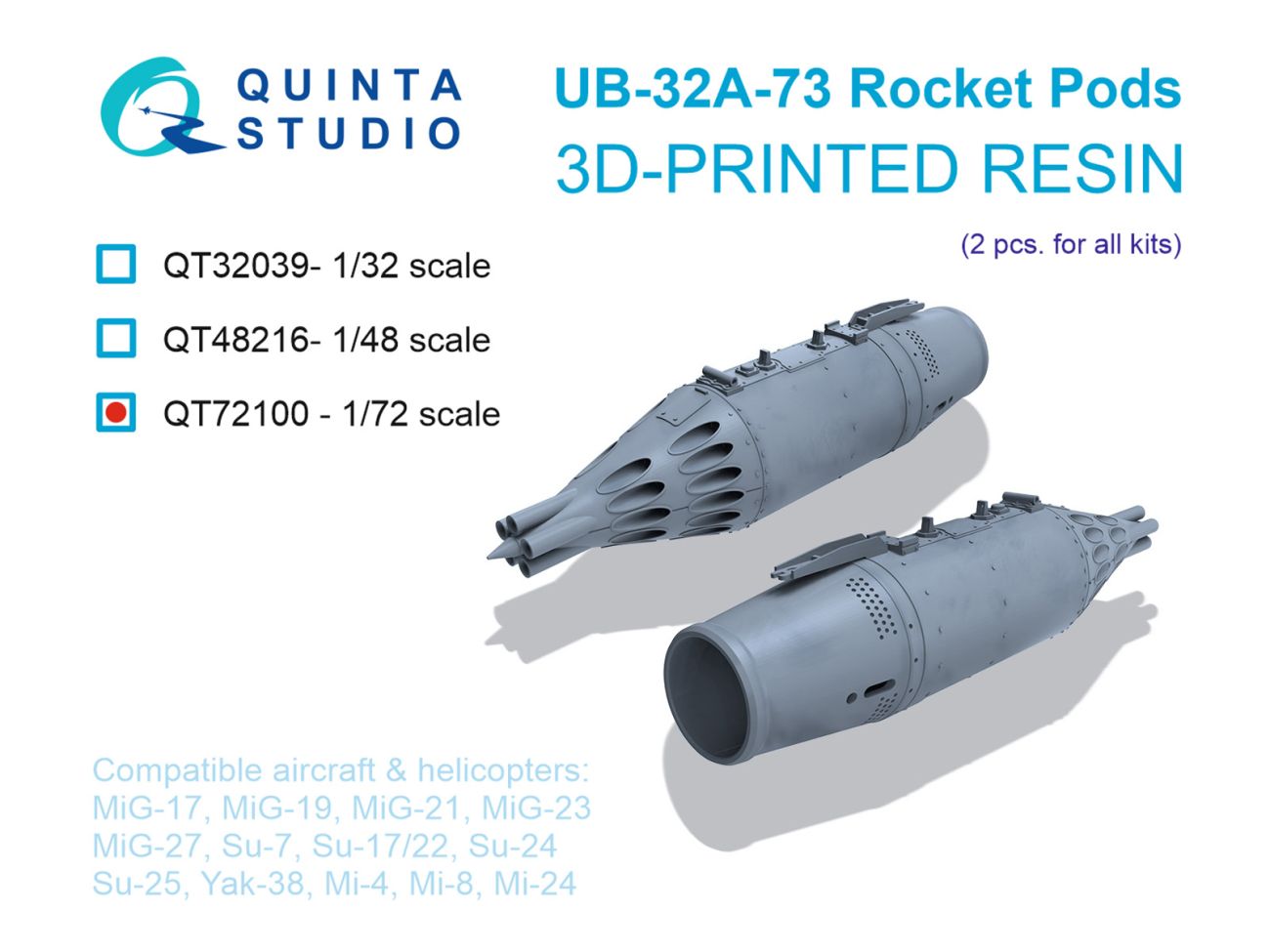 1:72 UB-32A-73 Rocket Pods, 2 pcs (for all kits)