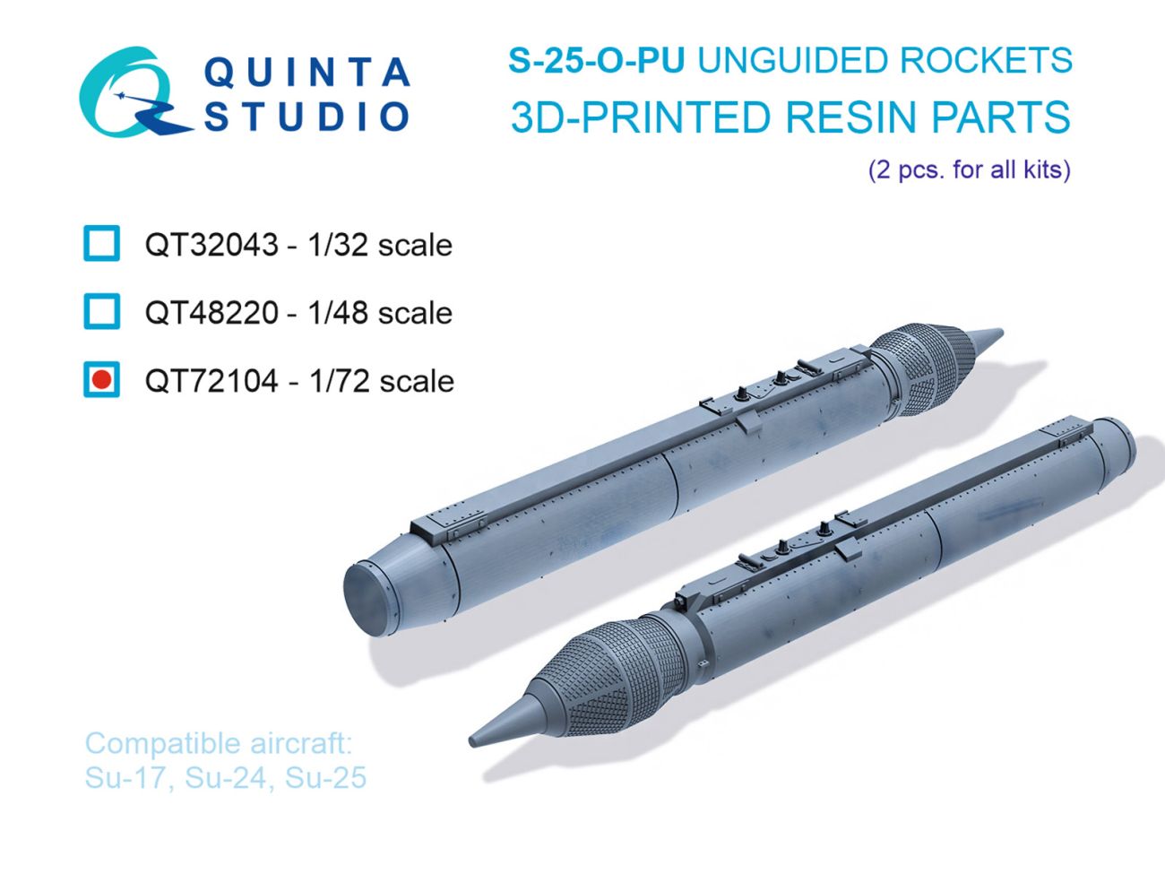 1:72 S-25-O-PU Unguided rockets, 2 pcs (for all kits)