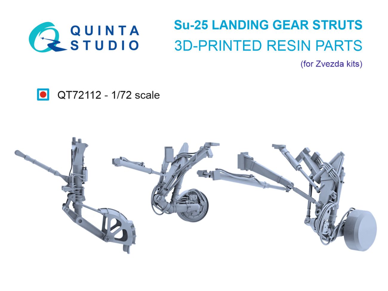 1:72 Su-25 landing gear struts (Zvezda)