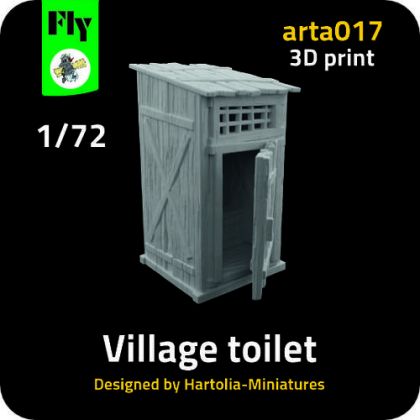 1:72 Village Toilet (3D-Printed)