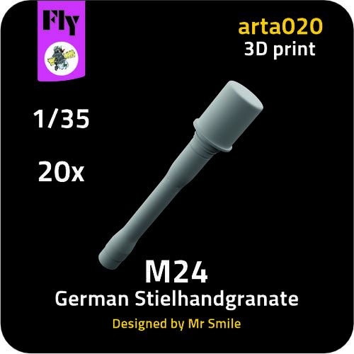 1:35 German M24 Stielhandgranate (20 pcs / 3D-Printed)