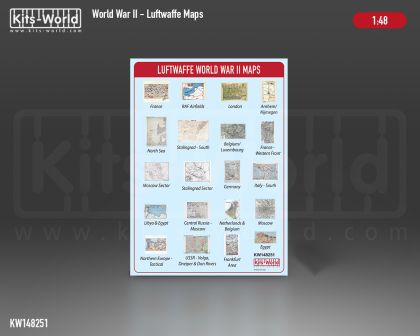 1:48 Scale - WWII Luftwaffe Maps - Full Colour Decal