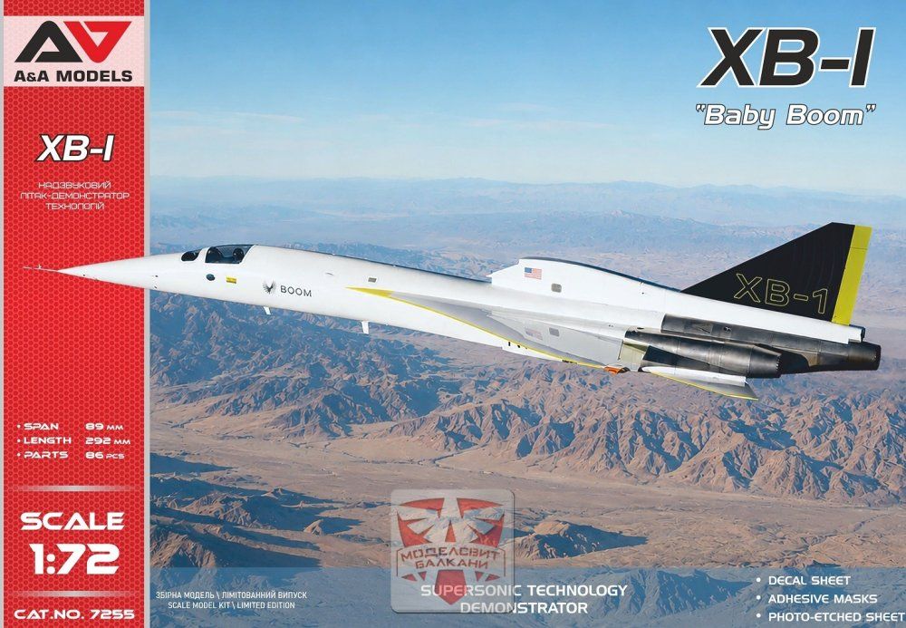 1:72 XB-1 'Baby Boom' supersonic demonstrator