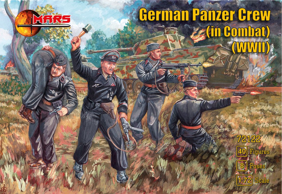 1:72 German Panzer crew in combat (WWII)