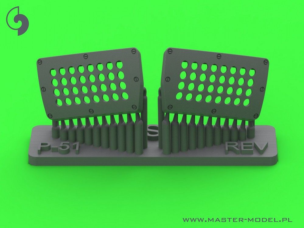 1:32 P-51 Mustang - carburator air filter cover - standard holed type (for Revell)