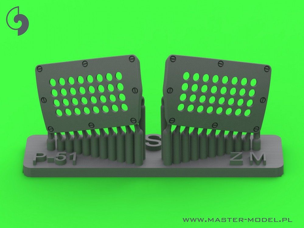 1:32 P-51 Mustang - carburator air filter cover - standard holed type (for Zoukei-Mura)