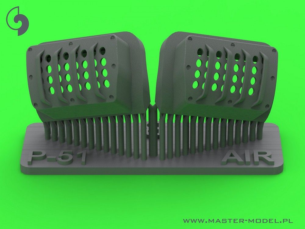 1:48 P-51 Mustang - carburator air filter cover - RAF louvred type - version A (for Airfix)