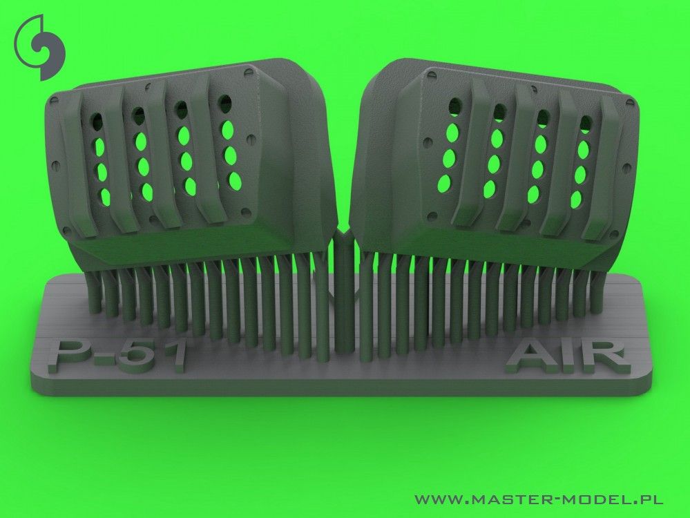 1:48 P-51 Mustang - carburator air filter cover - RAF louvred type - version B (for Airfix)