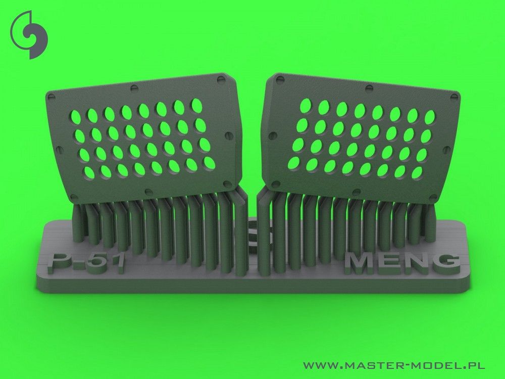 1:48 P-51 Mustang - carburator air filter cover - standard holed type (for Meng)