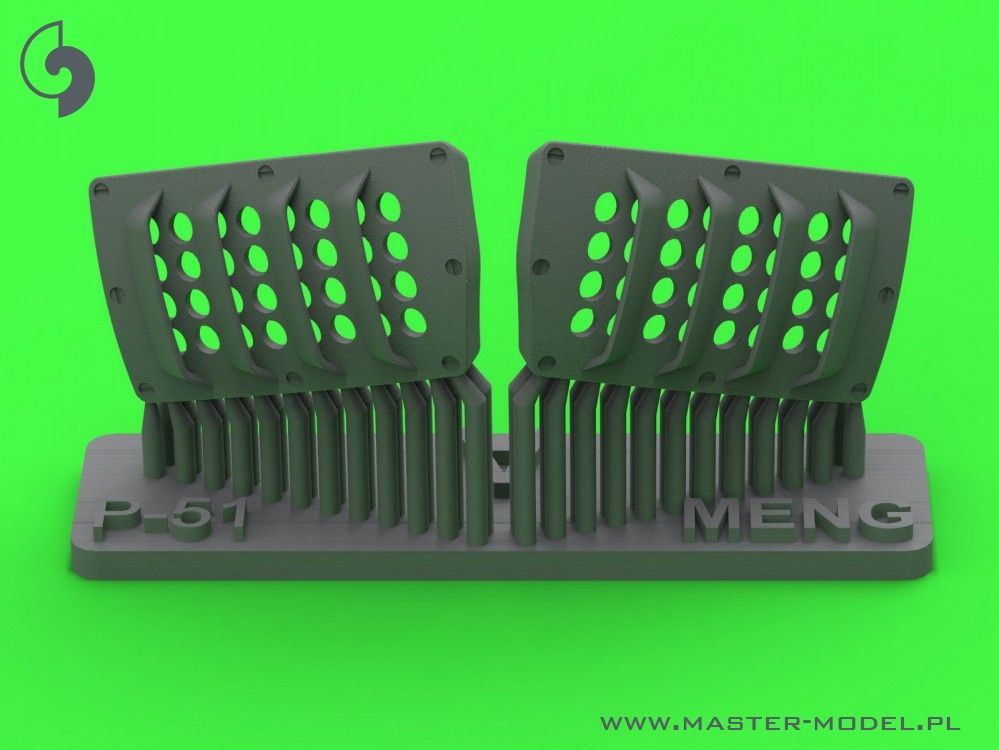 1:48 P-51 Mustang - carburator air filter cover - RAF louvred type - version A (for Meng)