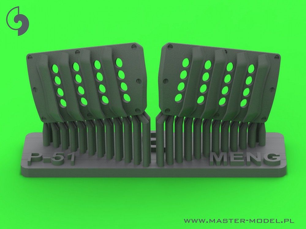 1:48 P-51 Mustang - carburator air filter cover - RAF louvred type - version B (for Meng)