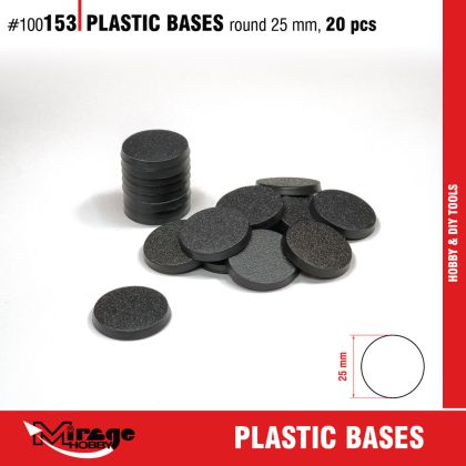 Plastic Base - Round 25 mm (20 pcs)