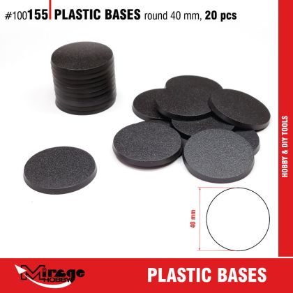 Plastic Base - Round 40 mm (20 pcs)