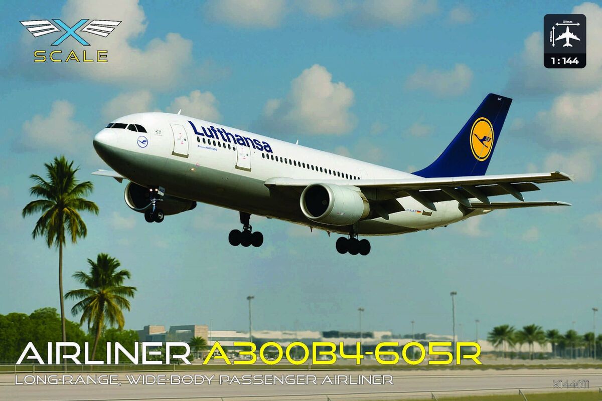 1:144 Airbus A300B4-605R Long Range - Wide Body Passenger Airliner