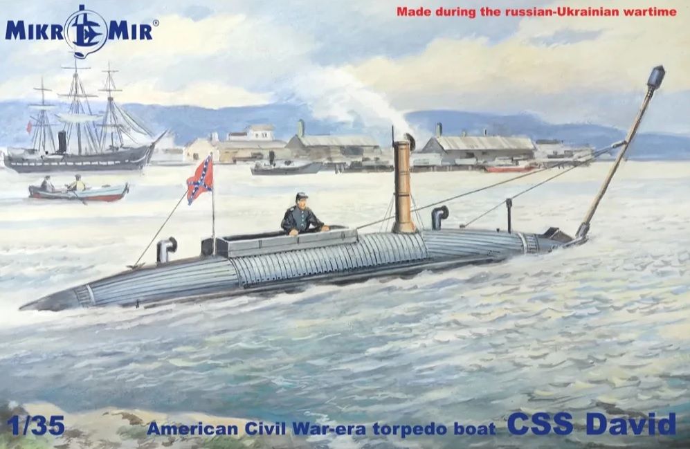 1:35 American Civil War - era torpedo boat CSS David