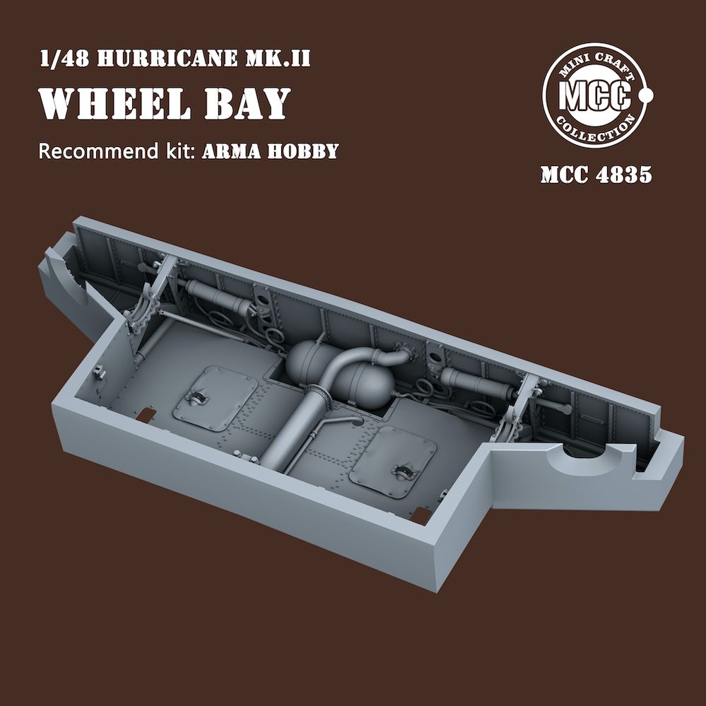 1:48 Hurricane Mk.II Wheel bay (Arma Hobby)