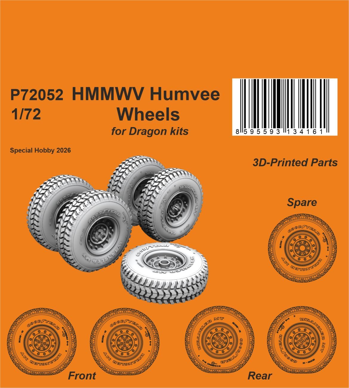1:72 HMMWV Humvee Wheels for Dragon kits