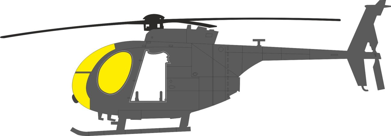 1:48 Hughes AH-6 J - TFace Mask Set (for ICM Kits)