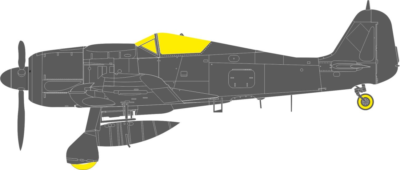 1:48 Wulf Fw-190 A-8 - TFace Mask Set (for Hobby Boss Kits)