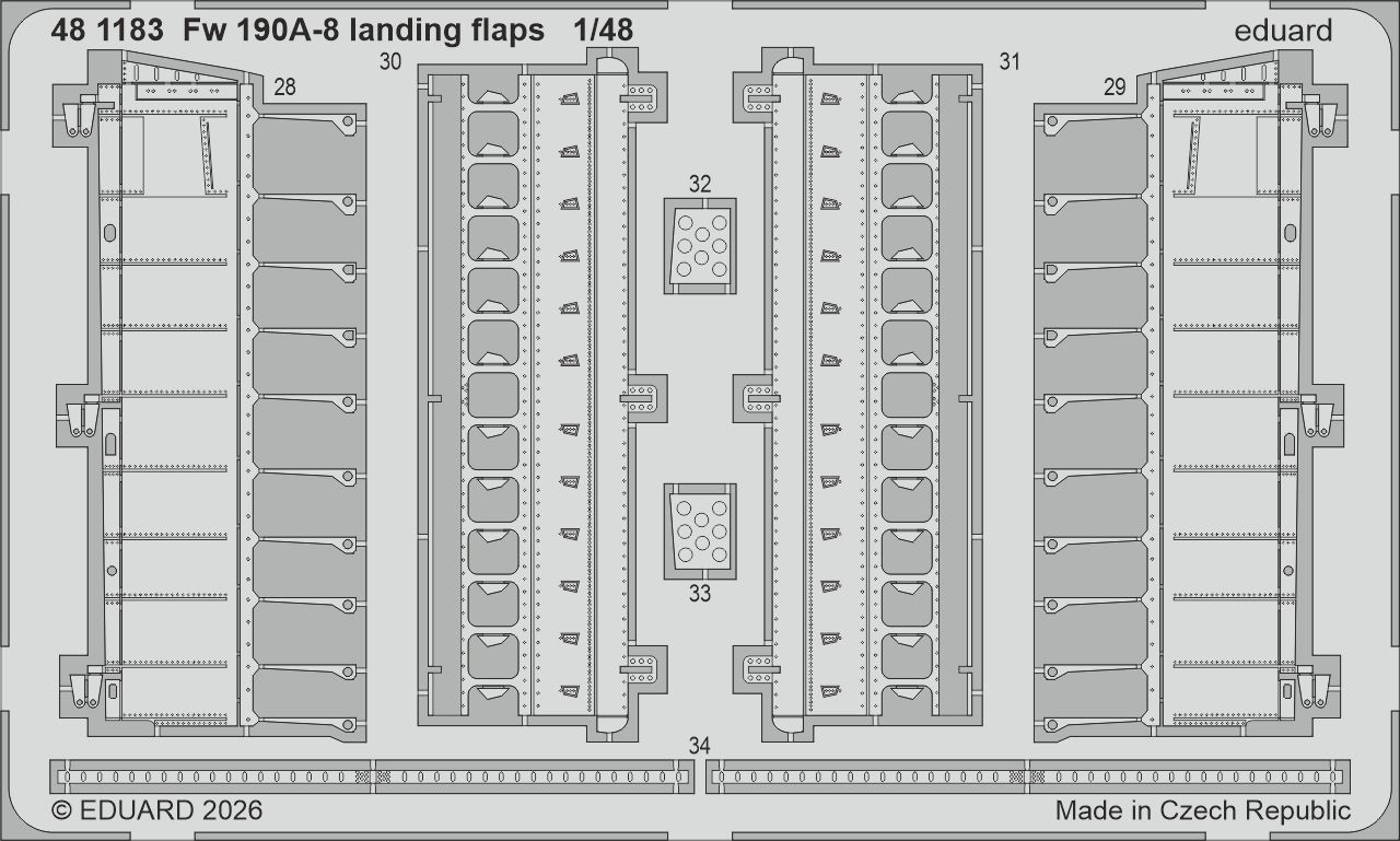 1:48 Fw-190 A-8 - Landing Flaps (for Hobby Boss Kits)