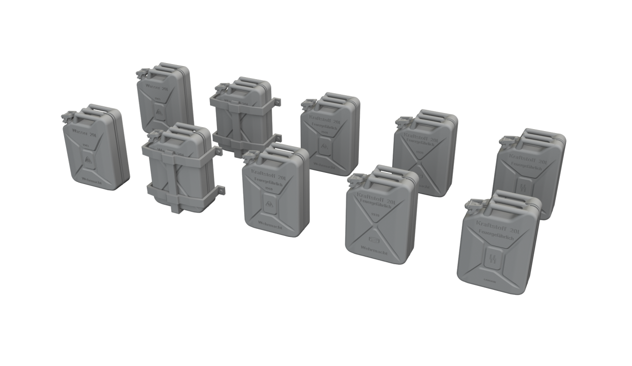 1:48 German WWII Jerry Cans (3D-Printed)