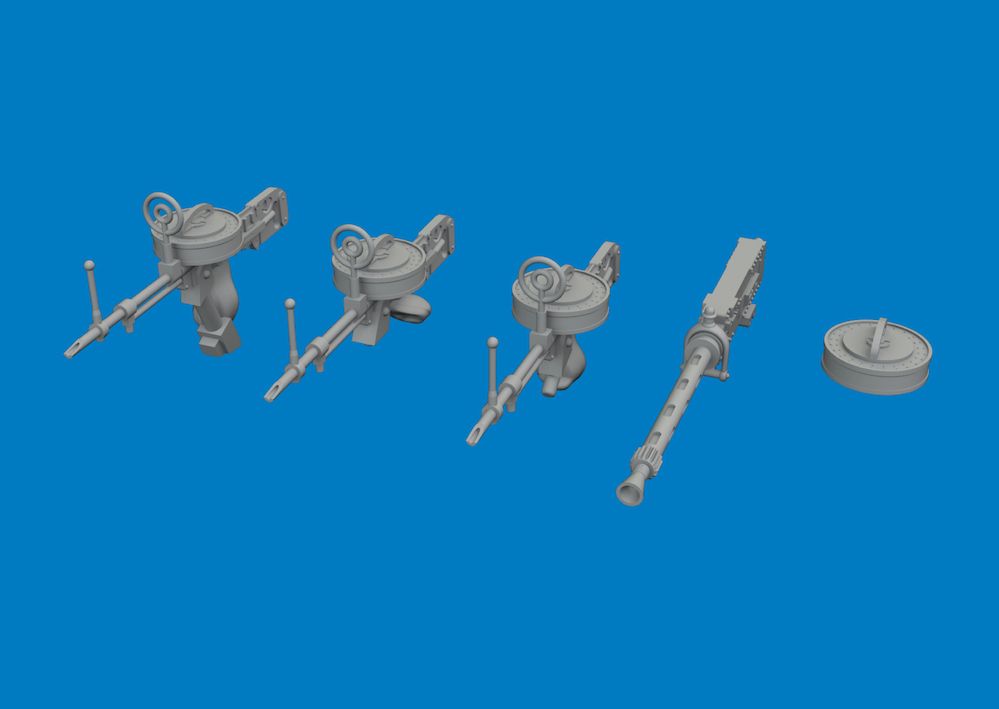 1:48 Handley Page Hampden B Mk.I - Guns Set (for ICM Kits / 3D-Printed)