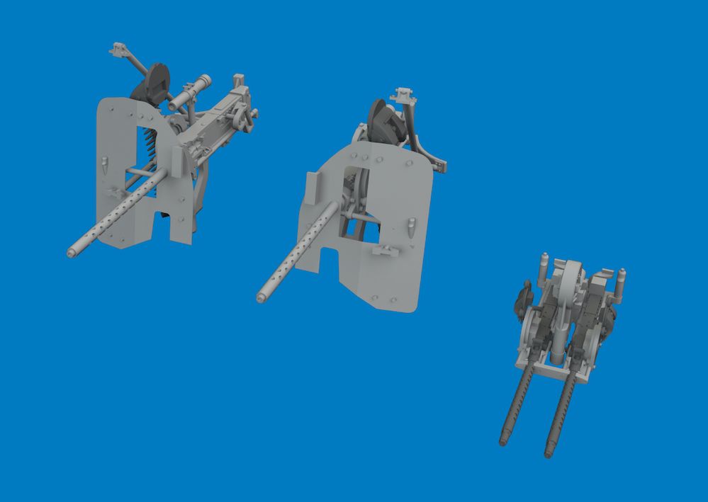 1:48 PBY-5 A Catalina - 3D-Printed Machine Guns Set (for Eduard and Revell Kits)