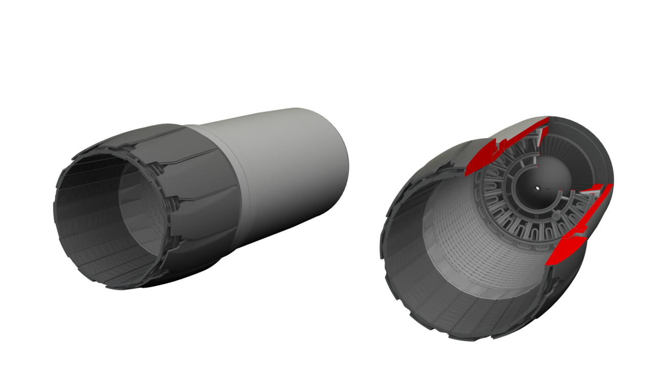1:72 F-14 D Tomcat - Exhaust Nozzles (for Tamiya Kits / 3D-Printed)