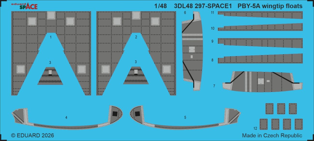 1:48 PBY-5 A Catalina - Wingtip Floats Space Set (for Eduard and Revell Kits)